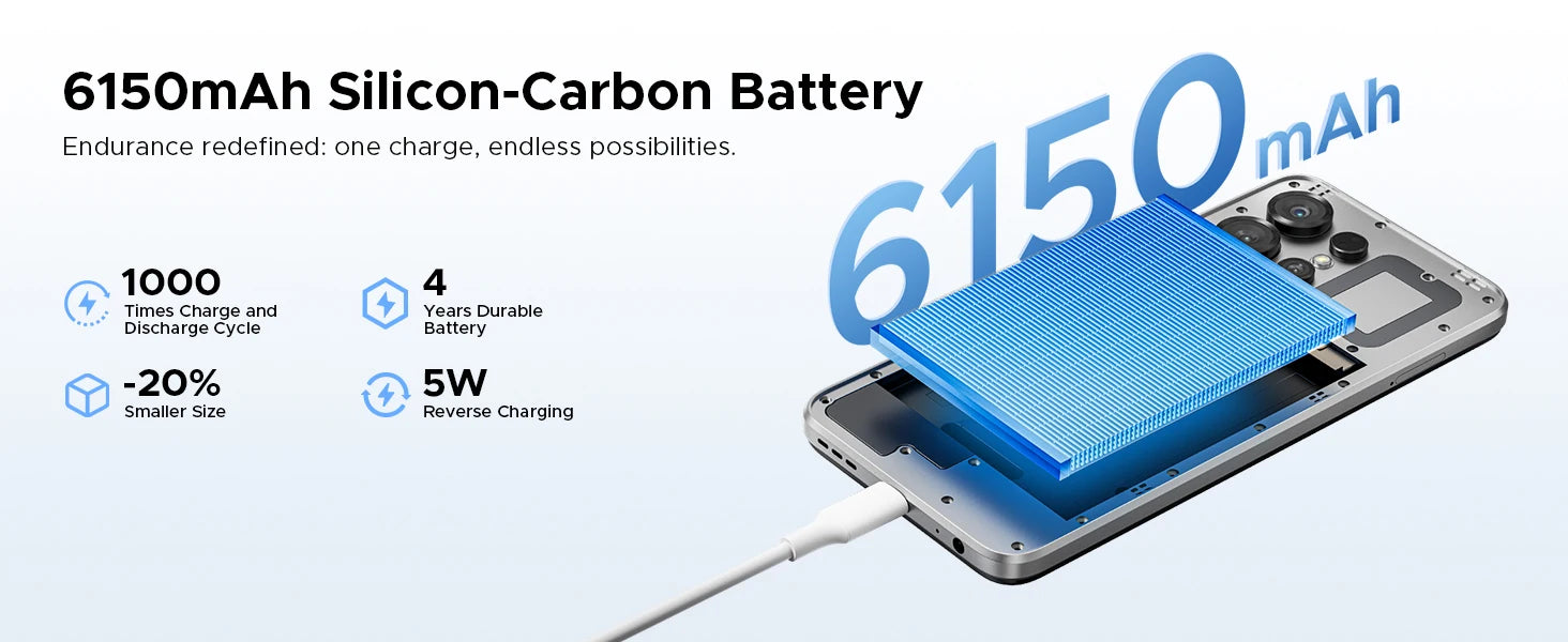 DOOGEE Note56X Pro Cell Phone Android 16 6.56'' HD+ 90Hz Display 32GB+128GB 6150mAh Large Battery T7225 Octa-Core Smart Phone