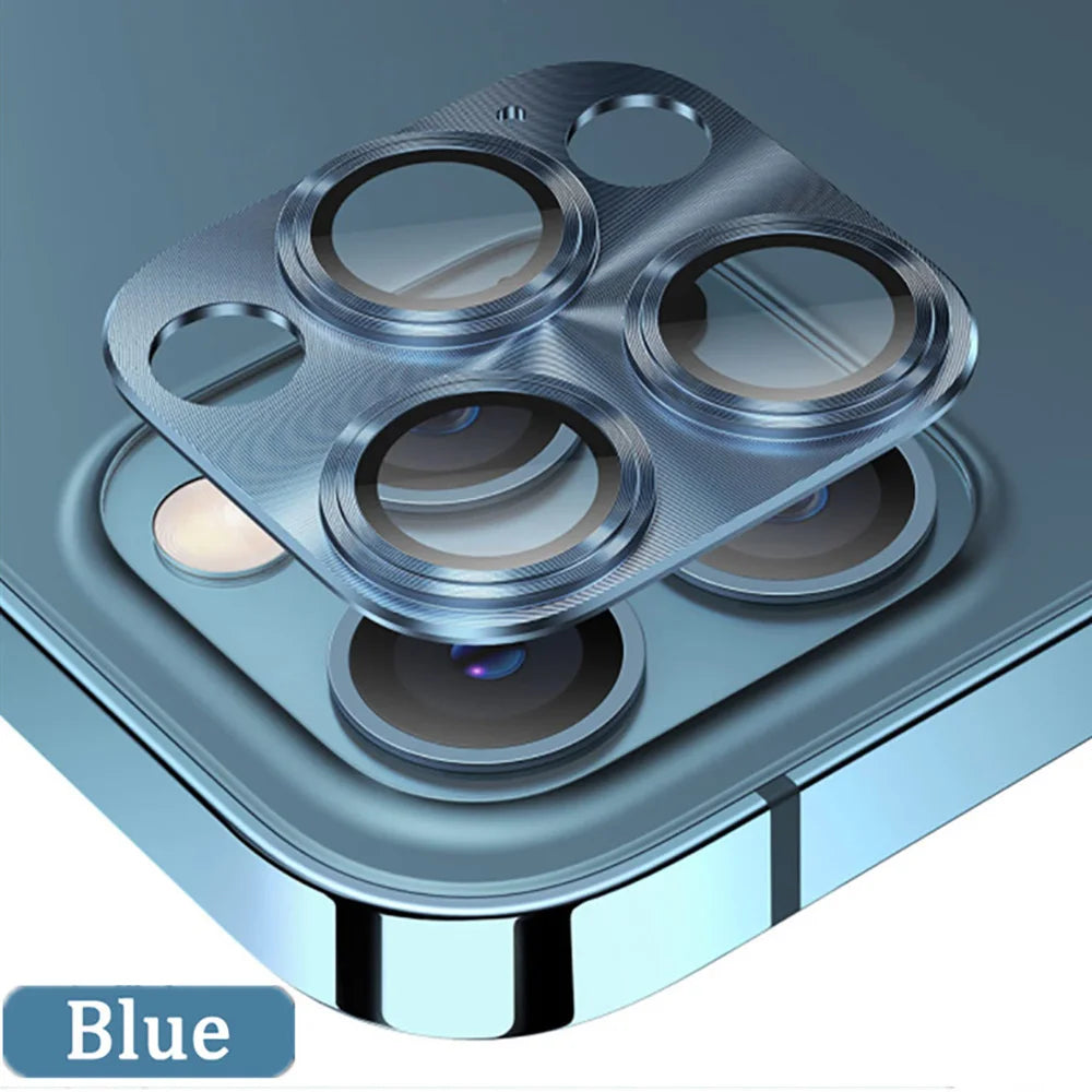 Metal Armor Camera Lens Protector For iPhone 16 Pro 17 13 11 12 14 15 Pro Max Tempered Glass For iPhone Mini Camera Protector