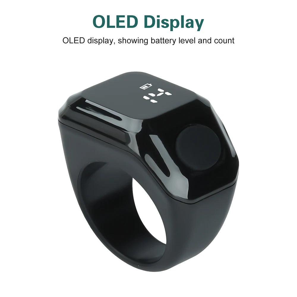 Smart APP Ring Counter Portable Digital Display Counter Bluetooth Counting Ring Time Reminder Wearable Tasbih Zikr Ring Misbah