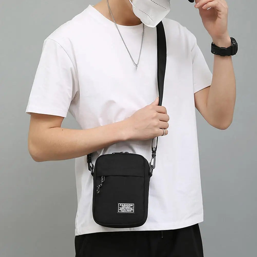 Crossbody Shoulder Bag Men's Small Bag Shoulder Bags Trendy Diagonal Backpack Chest Bags Light Boy Mini Casual Bag Waist Pack