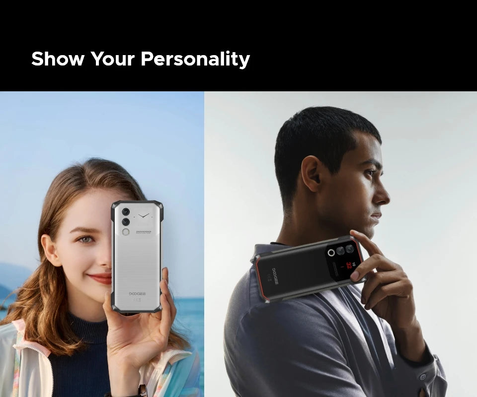 DOOGEE Blade10 Max Rugged Phone 6.56" 90Hz IPS Display 8GB 256GB 1.54" Rear Display 50MP AI Main Camera 10300mAh Battery Phone