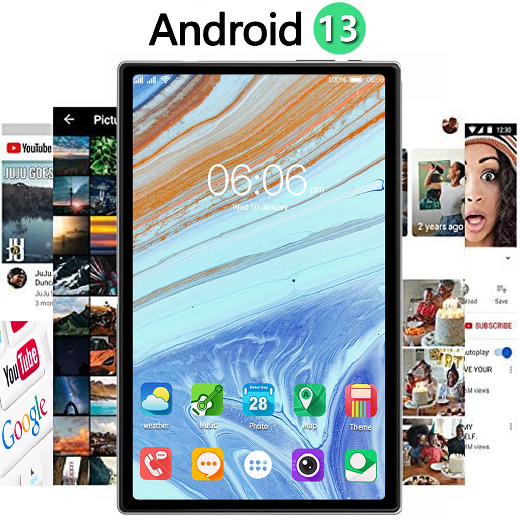 New 10.1 Inch Tablets Octa Core 3G Phone Call Dual SIM Dual Cameras 4+64GB Android 13 Google Play WiFi Bluetooth Global Version