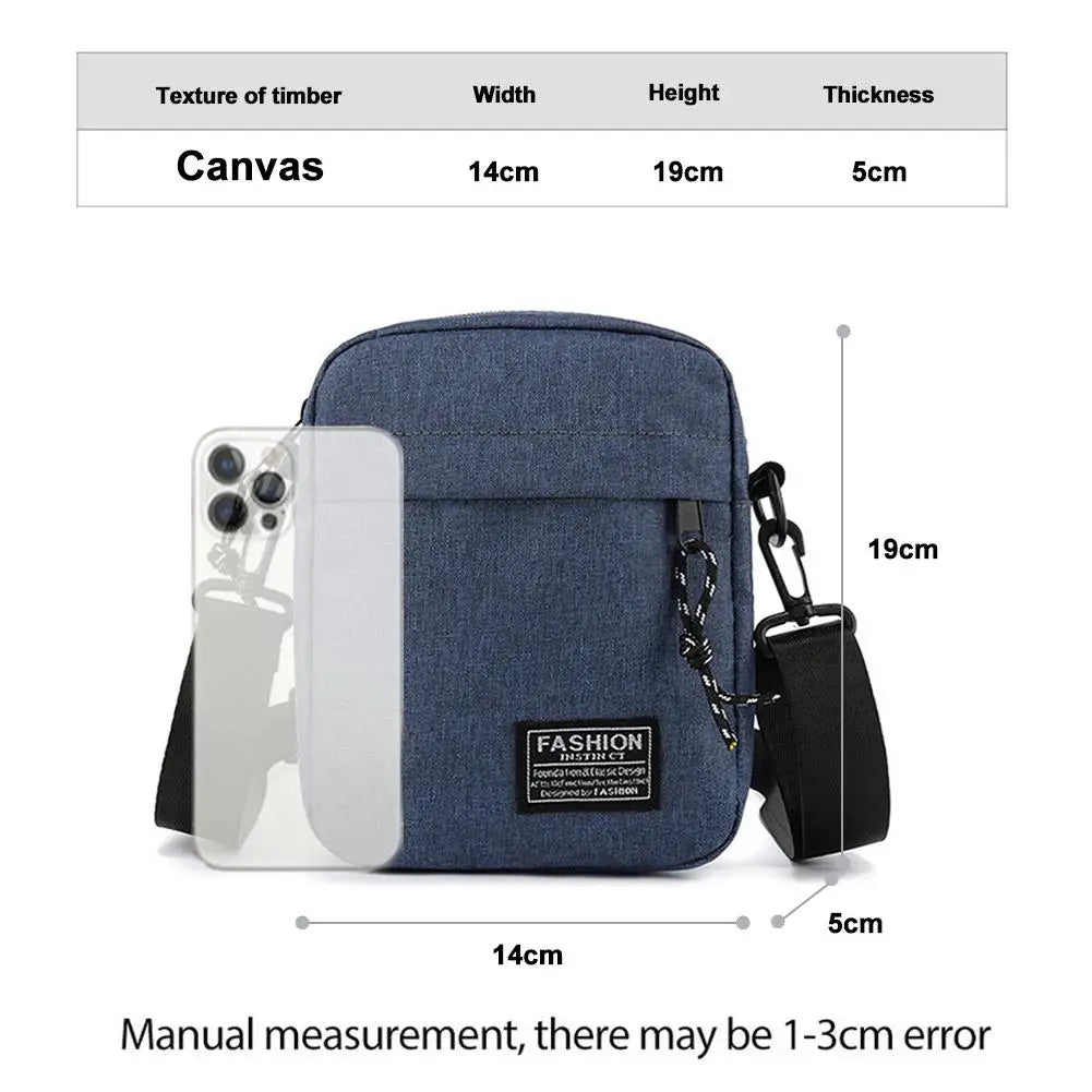 Crossbody Shoulder Bag Men's Small Bag Shoulder Bags Trendy Diagonal Backpack Chest Bags Light Boy Mini Casual Bag Waist Pack