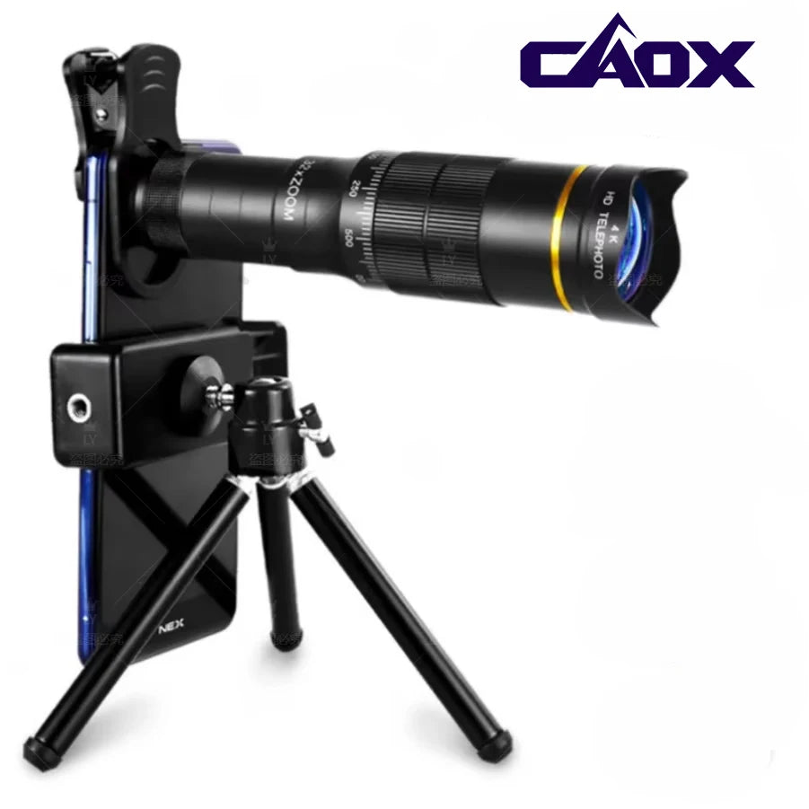CAOX 32x Professional Concert Monocular Telescope, HD Zoom Phone Camera Lens Telescope, Suitable for Camping and Concerts