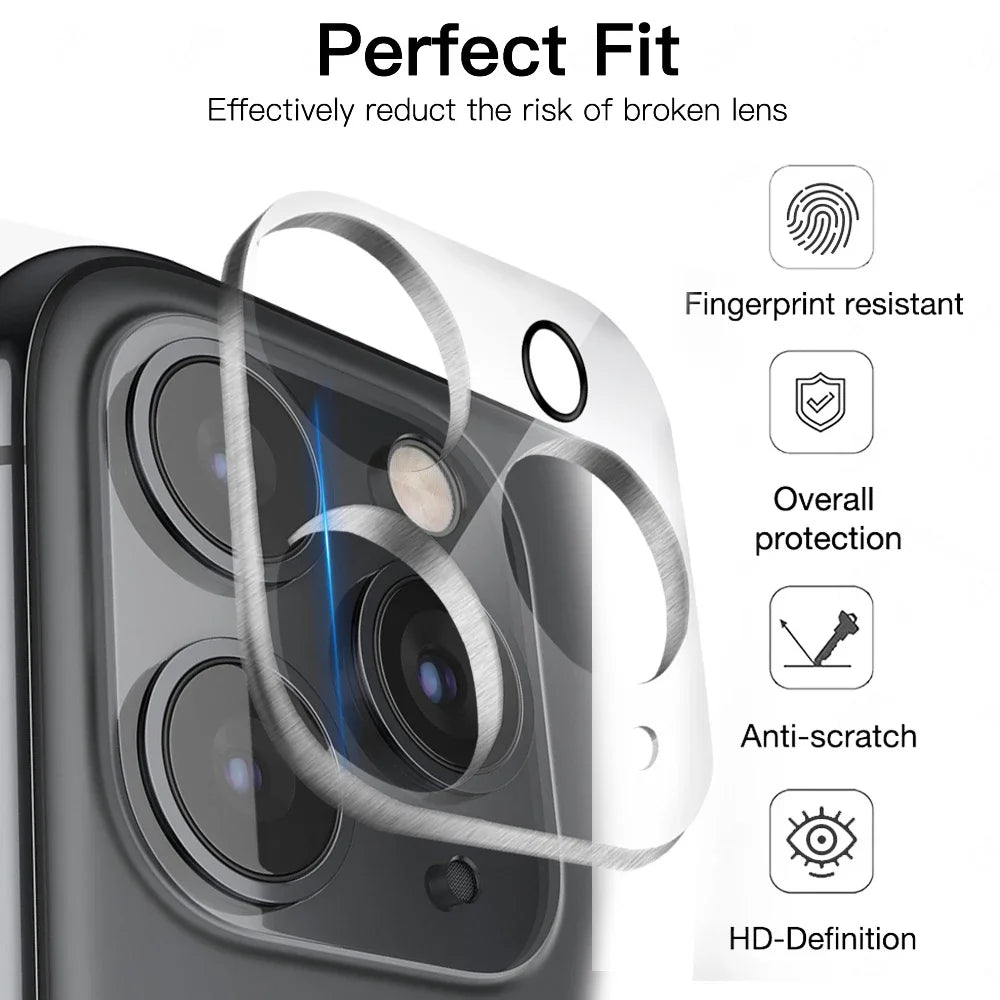 Tempered Glass Camera Lens Protectors for IPhone 17 ProMax 17 Pro 16 15 Clear Anti-scratch Lens Films for IPhone 16 Pro 15 Plus