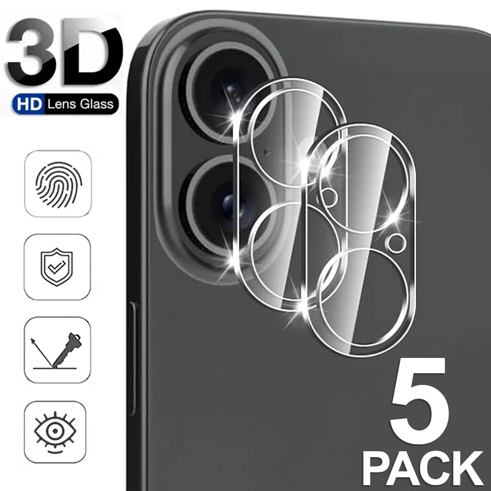 Tempered Glass Camera Lens Protectors for IPhone 17 ProMax 17 Pro 16 15 Clear Anti-scratch Lens Films for IPhone 16 Pro 15 Plus