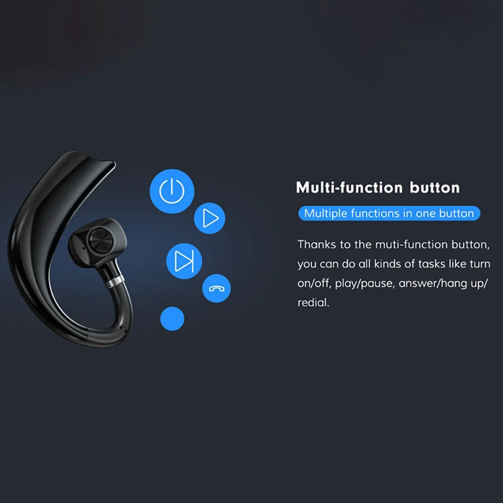 X27 Bluetooth 5.0 Earphone Business Wireless Headphone long Standby Noise Reduction Sports Headset Waterproof for Smartphone