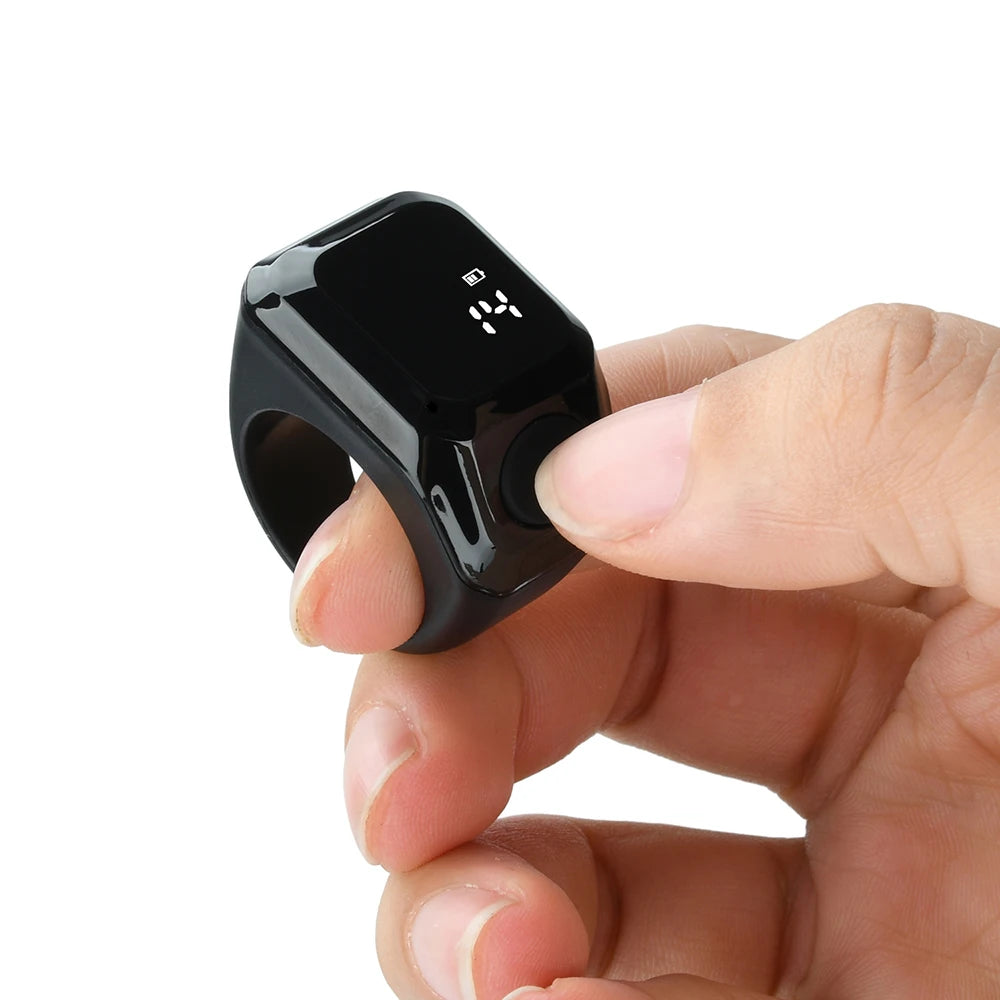 Smart APP Ring Counter Portable Digital Display Counter Bluetooth Counting Ring Time Reminder Wearable Tasbih Zikr Ring Misbah