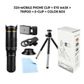 CAOX 32x Professional Concert Monocular Telescope, HD Zoom Phone Camera Lens Telescope, Suitable for Camping and Concerts