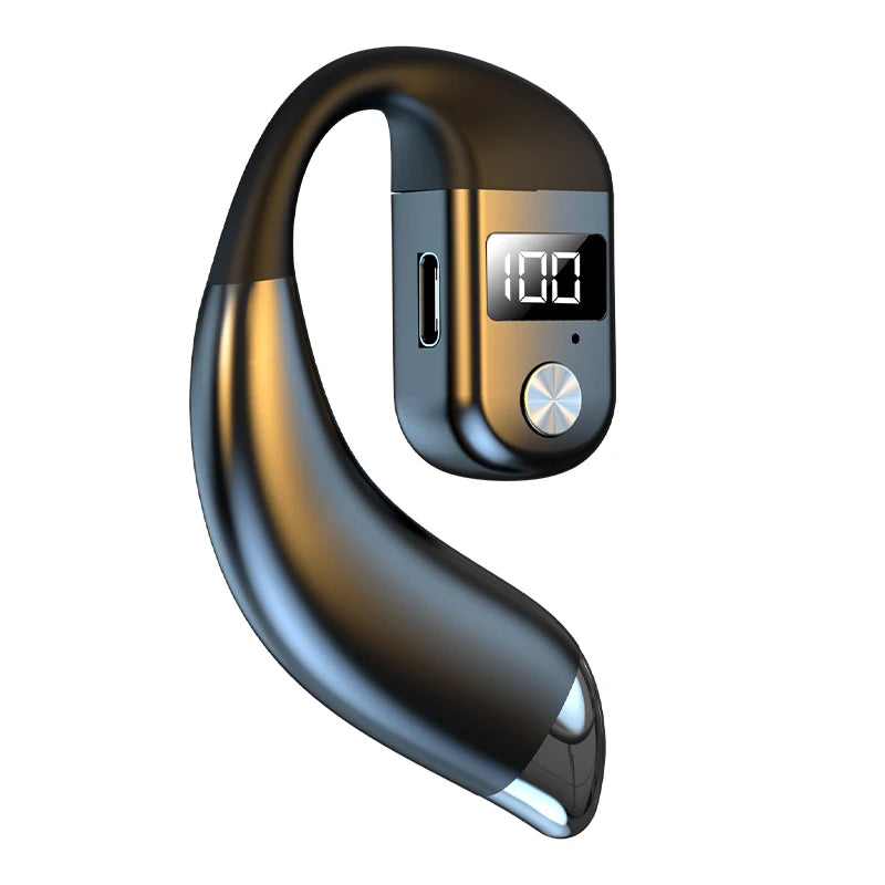 Bluetooth5.4 Earphone Wireless Single Headphone With Mic 180° Rotatable Wireless Sport Earbuds HiFi Stereo Ear Hook Music Earbud