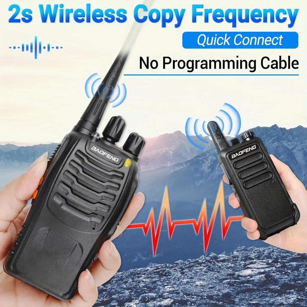 Baofeng 6/8Pcs BF 888S Walkie Talkie UHF 400 470MHz Long Range Two Way Ham Radios Transceiver for Hunting Hotel