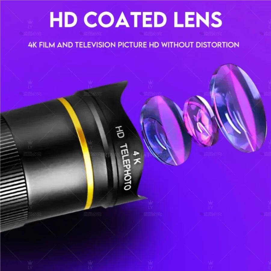 CAOX 32x Professional Concert Monocular Telescope, HD Zoom Phone Camera Lens Telescope, Suitable for Camping and Concerts