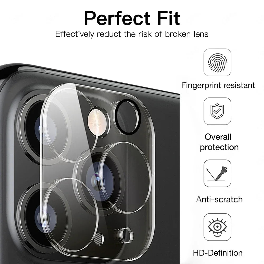 Tempered Glass Camera Lens Protectors for IPhone 17 ProMax 17 Pro 16 15 Clear Anti-scratch Lens Films for IPhone 16 Pro 15 Plus