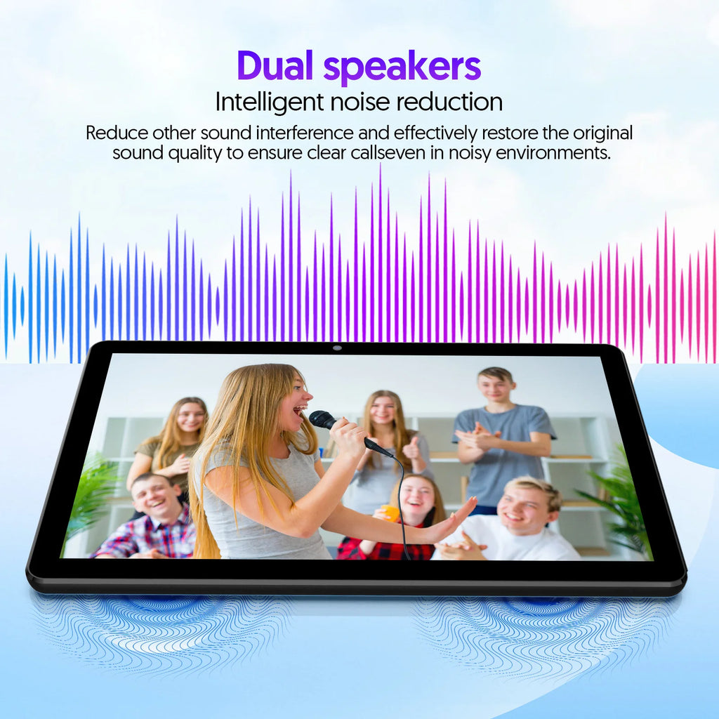 BAKEN Global Edition 10-inch tablet PC, Android 15 system, quad-core processor, 12GB+64GB, supports 1TB expansion, WiFi, 6000mAh