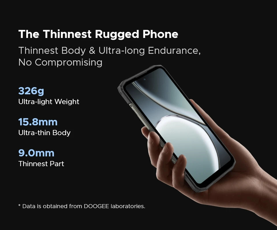 DOOGEE Blade10 Max Rugged Phone 6.56" 90Hz IPS Display 8GB 256GB 1.54" Rear Display 50MP AI Main Camera 10300mAh Battery Phone