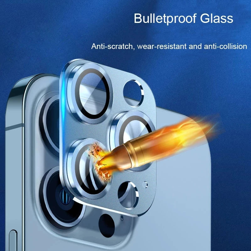 Metal Armor Camera Lens Protector For iPhone 16 Pro 17 13 11 12 14 15 Pro Max Tempered Glass For iPhone Mini Camera Protector