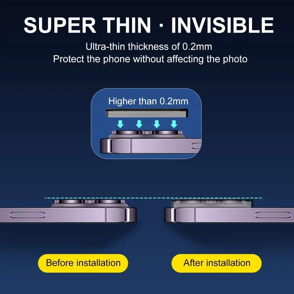 Tempered Glass Camera Lens Protectors for IPhone 17 ProMax 17 Pro 16 15 Clear Anti-scratch Lens Films for IPhone 16 Pro 15 Plus