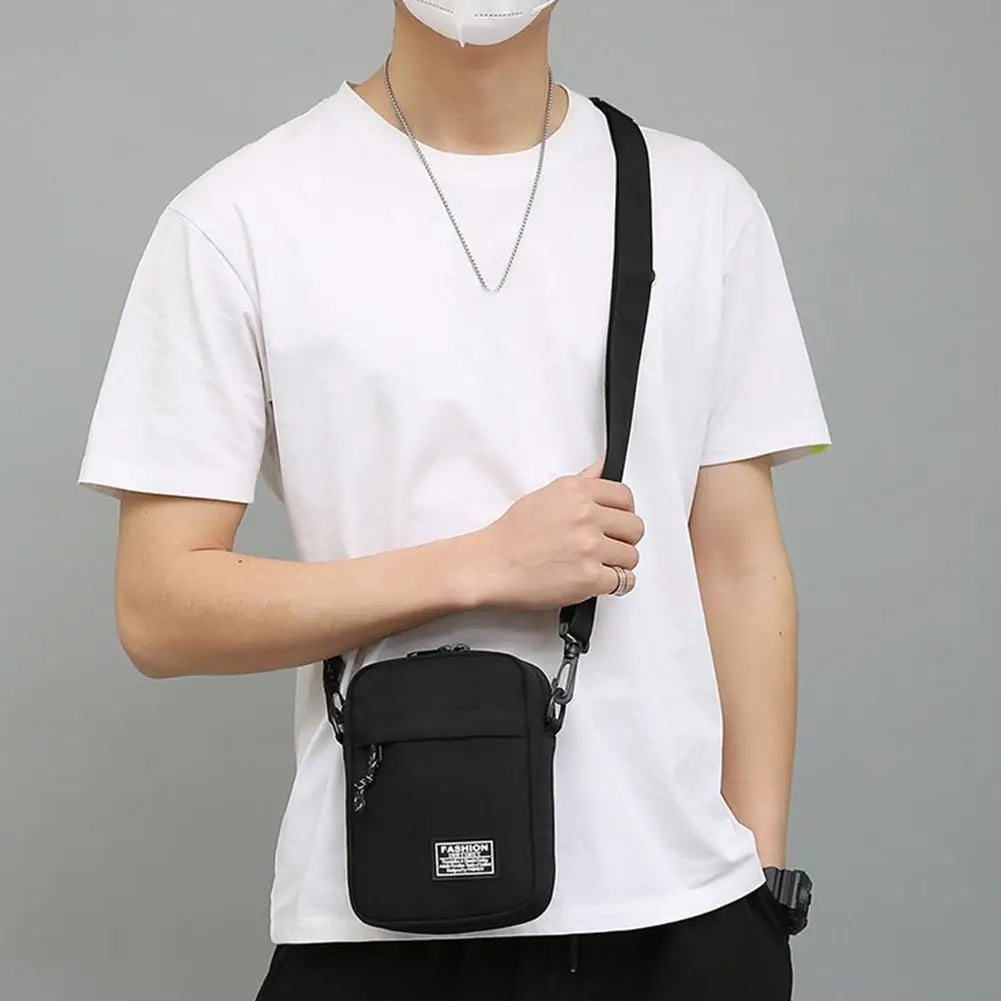 Crossbody Shoulder Bag Men's Small Bag Shoulder Bags Trendy Diagonal Backpack Chest Bags Light Boy Mini Casual Bag Waist Pack