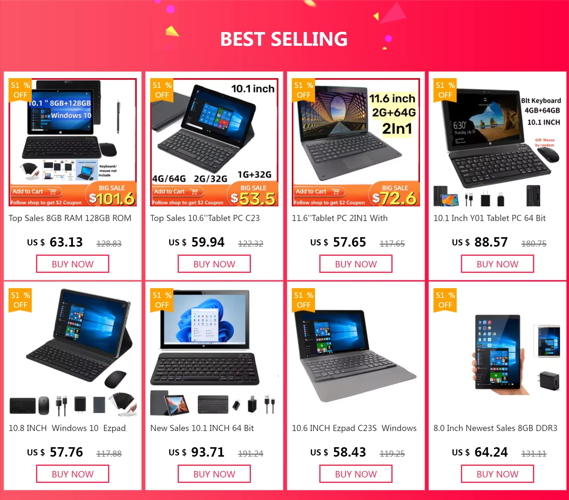 8 INCH Windows 10 Tablet PC 32-bit 2GB RAM 32GB ROM X80 Z3735F CPU 1280*800 IPS Screen WIFI Quad Core Single Camera
