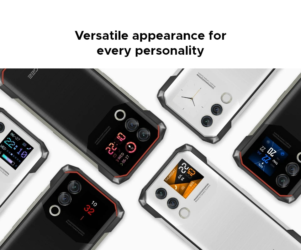 DOOGEE Blade10 Max Rugged Phone 6.56" 90Hz IPS Display 8GB 256GB 1.54" Rear Display 50MP AI Main Camera 10300mAh Battery Phone