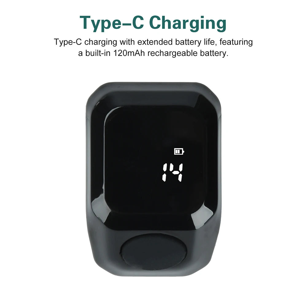 Smart APP Ring Counter Portable Digital Display Counter Bluetooth Counting Ring Time Reminder Wearable Tasbih Zikr Ring Misbah
