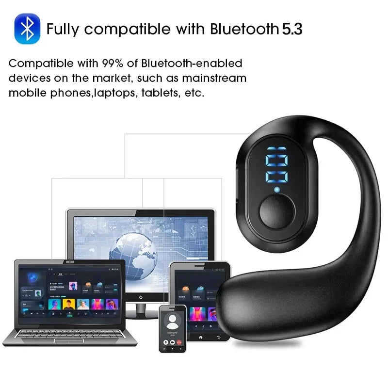 Wireless Bluetooth 5.4 Headphone TWS Ear Hook Earphone HiFi Stereo Noise Reduction Headset Waterproof Earbud for Huawi For Xiami
