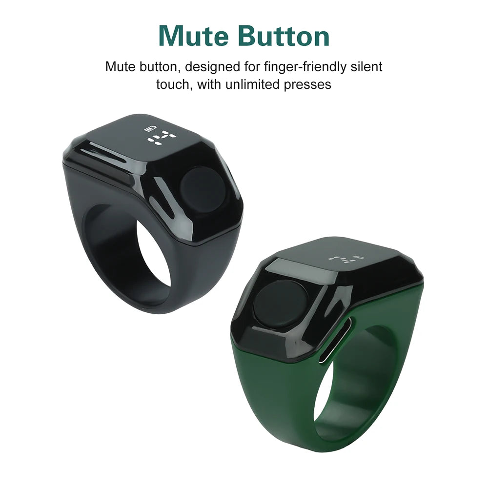 Smart APP Ring Counter Portable Digital Display Counter Bluetooth Counting Ring Time Reminder Wearable Tasbih Zikr Ring Misbah