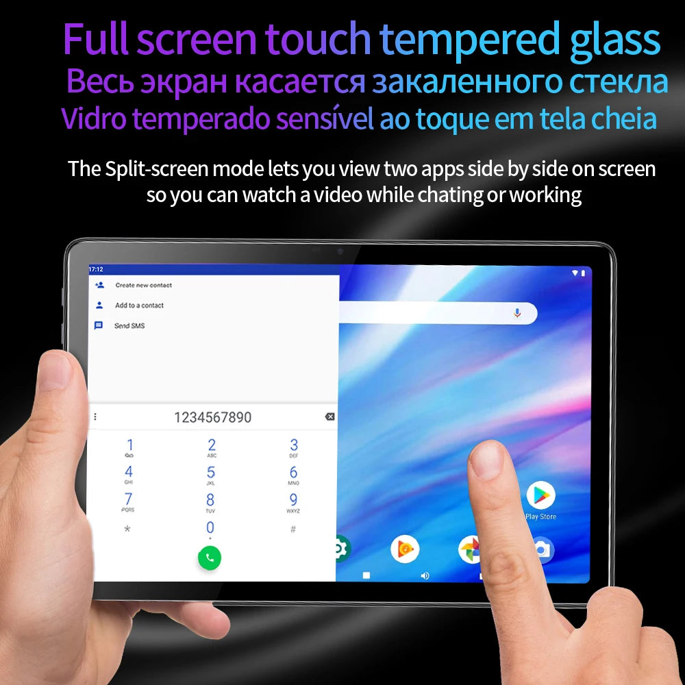 New 10.1 Inch Tablets Octa Core 3G Phone Call Dual SIM Dual Cameras 4+64GB Android 13 Google Play WiFi Bluetooth Global Version